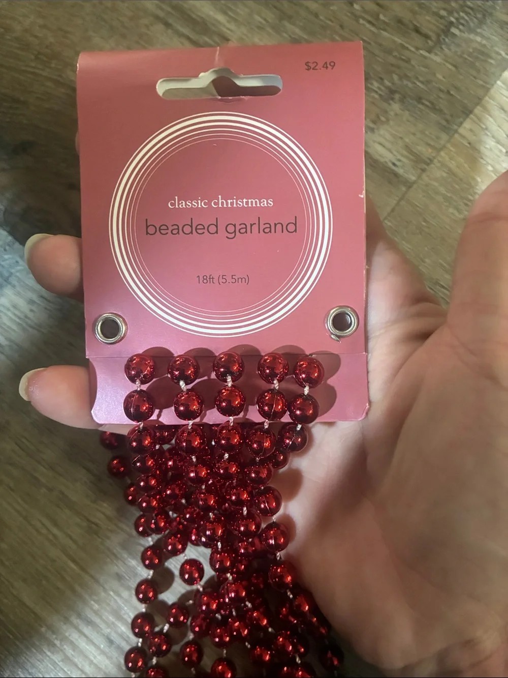Martha Stewart class Christmas bead garland